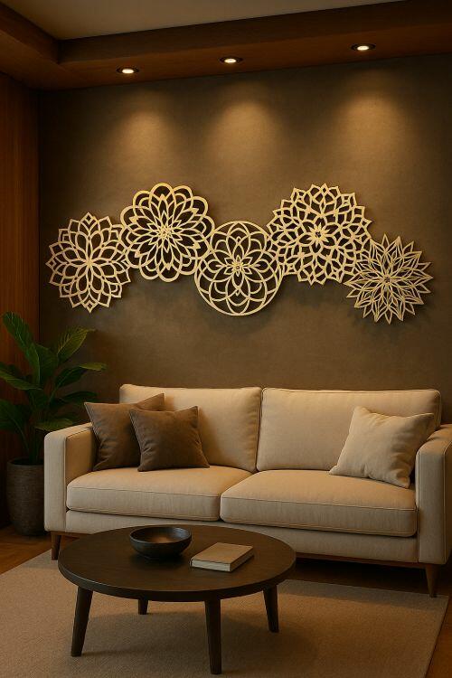 Painel Decorativo Floral de Mandalas