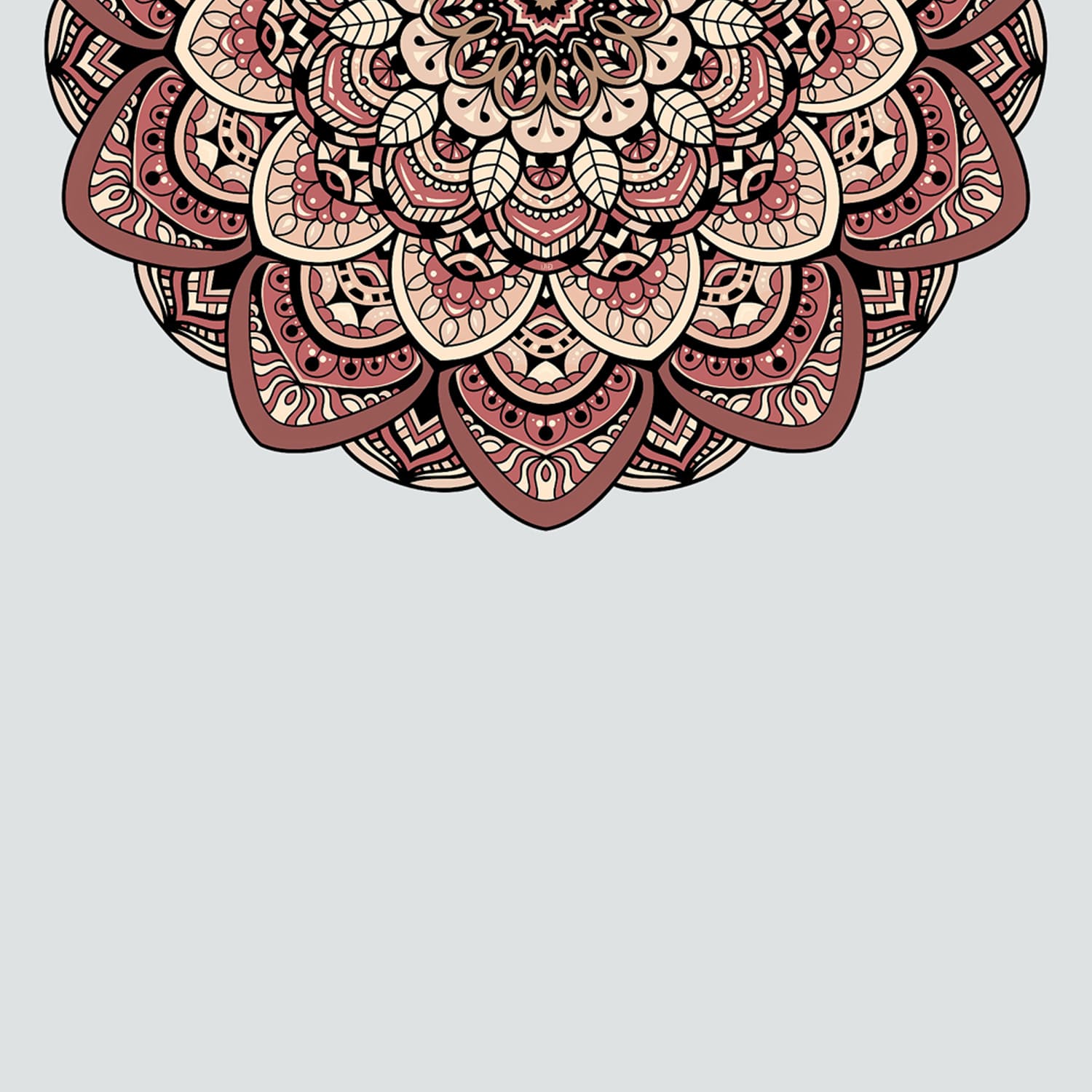 Tapete de Porta Mandala Lótus Rose