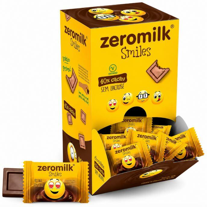 Smile - ZeroMilk 40% cacau 5g x 30 unid - a partir de R$51,20