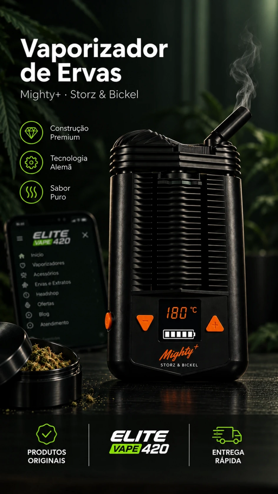 Vaporizador de Ervas Storz & Bickel Mighty+