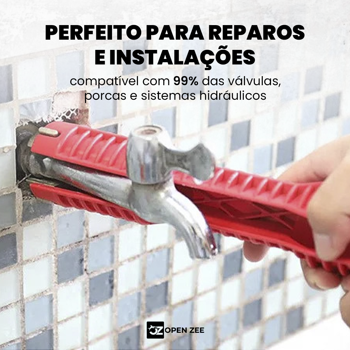 Chave de Grifo Inglesa Universal Multifuncional 8 em 1 | OPEN ZEE