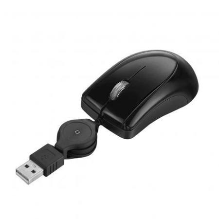 MOUSE RETRATIL MINI PIANO BLACK USB MO048 - R$19,00