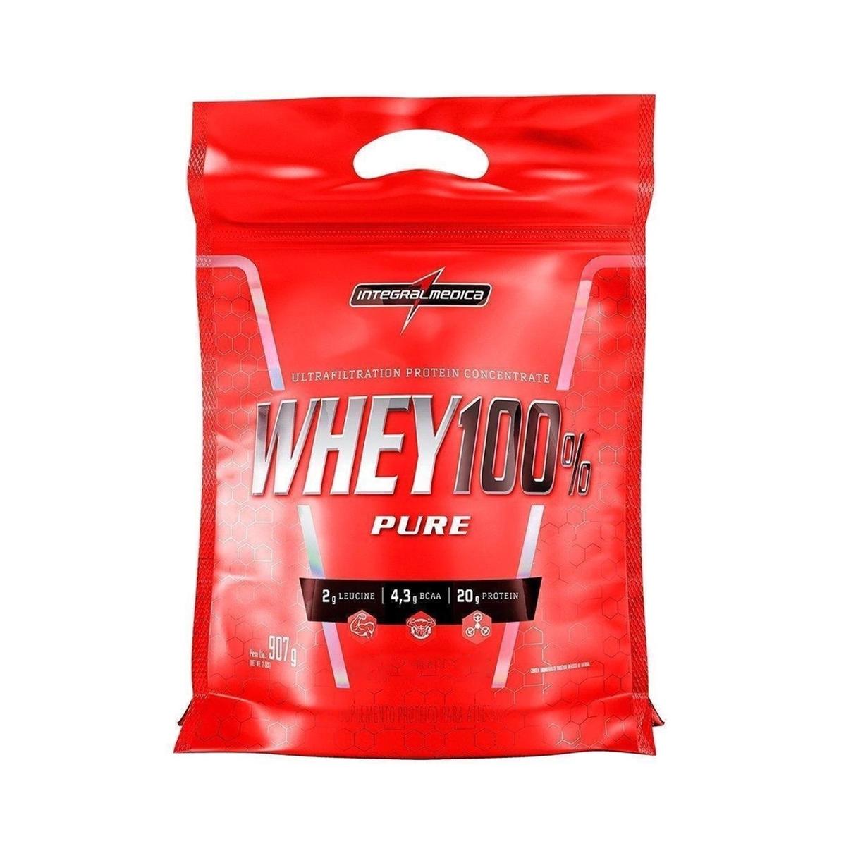 Whey Protein 100% Pure IntegralMedica Chocolate 907g Na Drogaria Primus ...