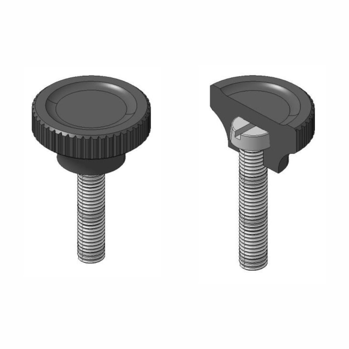 Comprar Knob de Polímero Ø 20mm Macho - M5 - R$1,90