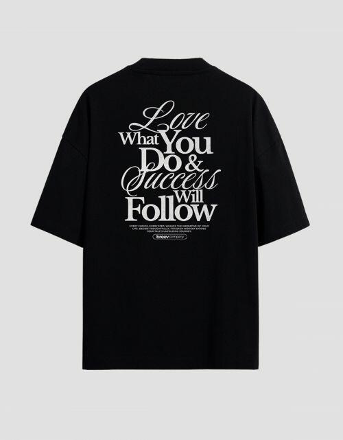 Camiseta Oversized Heavy Love Follow