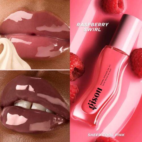 GISOU - HONEY INFUSED HYDRATING LIP OIL RASPBERRY SWIRL