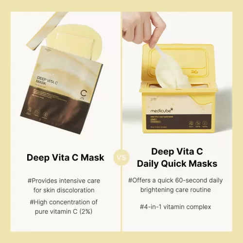 MEDICUBE -  DEEP VITA C DAILY QUICK MASKS