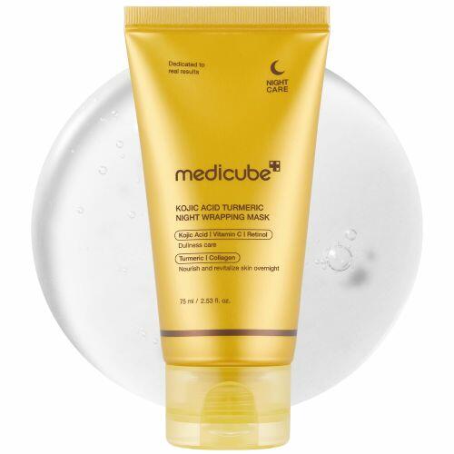 MEDICUBE - KOJIC ACID TURMERIC OVERNIGHT WRAPPING MASK