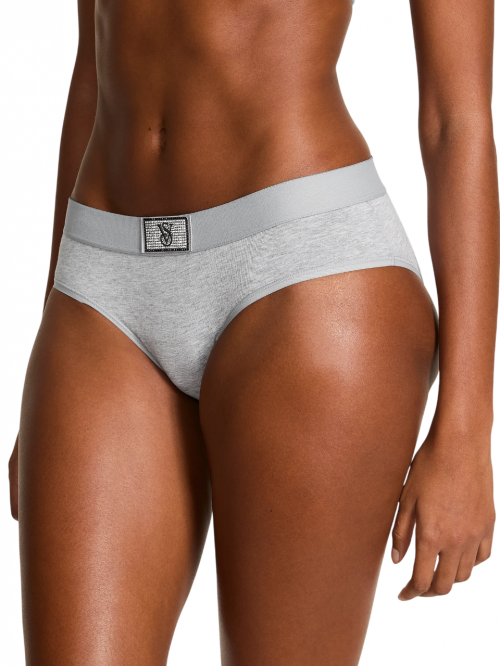 VICTORIA'S SECRET - COTTON LOGO COTTON SHINE PATCH HIPHUGGER PANTY SIZE G