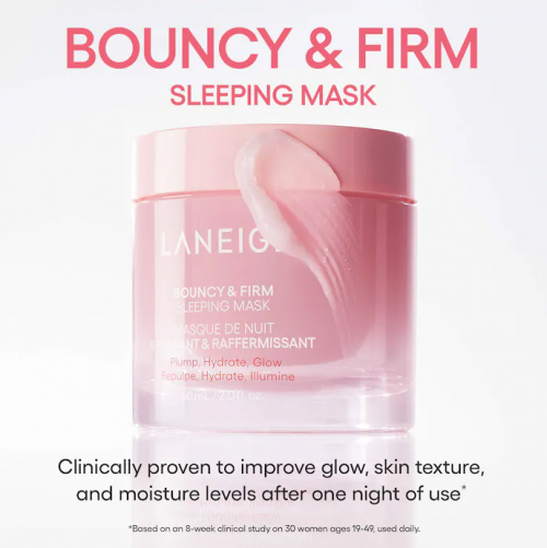 LANEIGE- BOUNCY + FIRM RADIANCE BOOSTING SLEEPING MASK WITH PEONY COLLAGEN COMPLEX