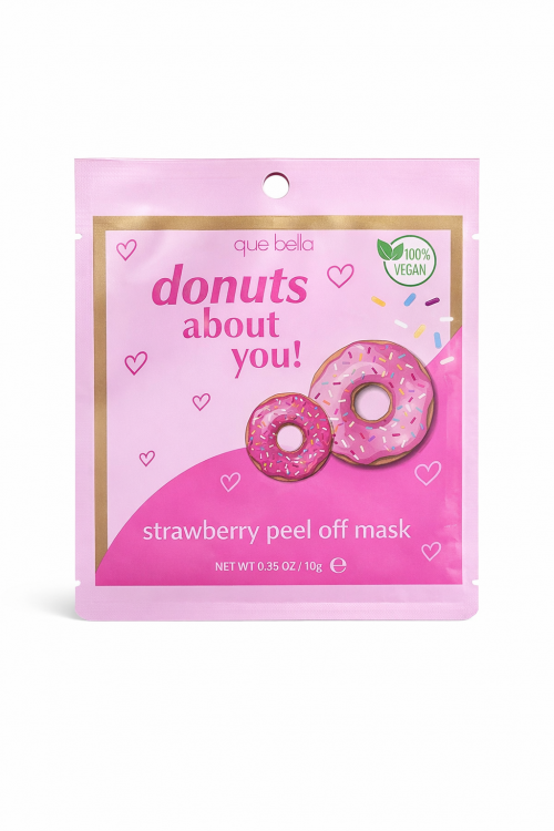 QUE BELLA- DONUTS ABOUT YOU! STRAWBERRY PEEL OFF MASK