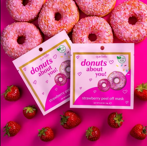 QUE BELLA- DONUTS ABOUT YOU! STRAWBERRY PEEL OFF MASK