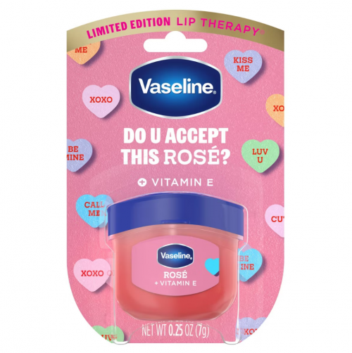VASELINE VALENTINES- LIMITED EDITION MINI LIP BALM - ROSE - DO U ACCEPT THIS ROSE?