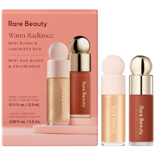 RARE BEAUTY- MINI WARM RADIANCE BLUSH & LUMINIZER DUO MAKEUP GIFT SET
