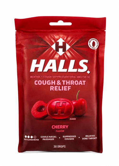 HALLS COUGH + THROAT RELIEF CHERRY