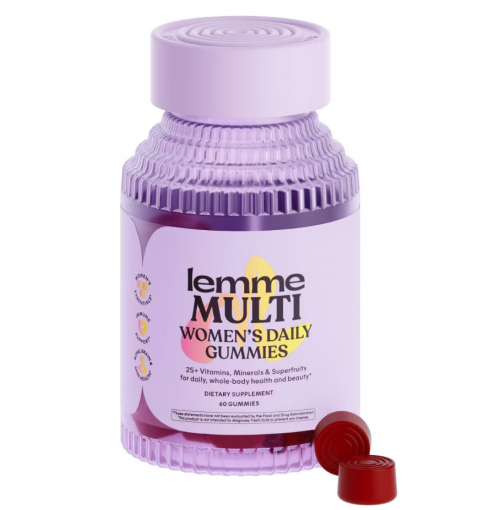 LEMME- MULTI DAILY GUMMIES - ESSENTIAL DAILY WELLNESS SUPPORT WITH 25+ VITAMINS & MINERALS - RASPBERRY ORANGE FLAVOR
