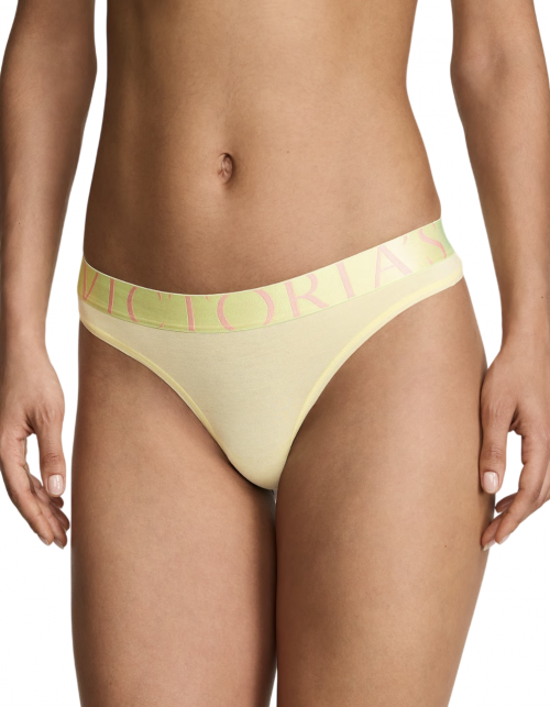 VICTORIA SECRET'S - EXPLODED LOGO COTTON THONG PANTY