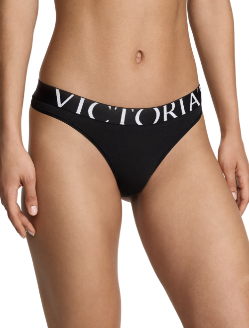 VICTORIA SECRET'S - EXPLODED LOGO COTTON THONG PANTY