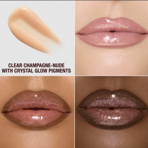 CHARLOTTE TILBURY- MINI BIG LIP PLUMPGASM PLUMPING LIP GLOSS - NUDEGASM DIAMONDS
