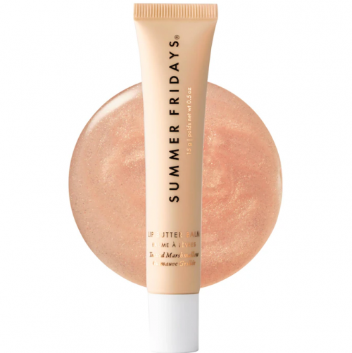 SUMMER FRIDAYS- LIP BUTTER BALM TREATMENT FOR HYDRATION + NOURISHING SHINE- TOASTED MARSHMALLOW