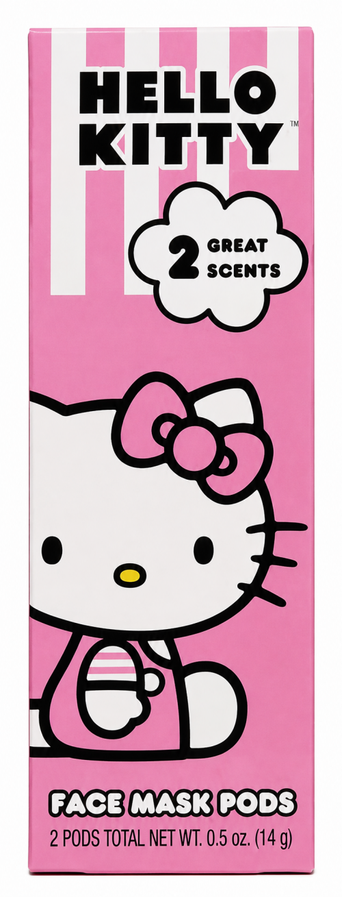 HELLO KITTY LICENSED CHARACTER SCENTED FACE MASK PODS 2-PACK