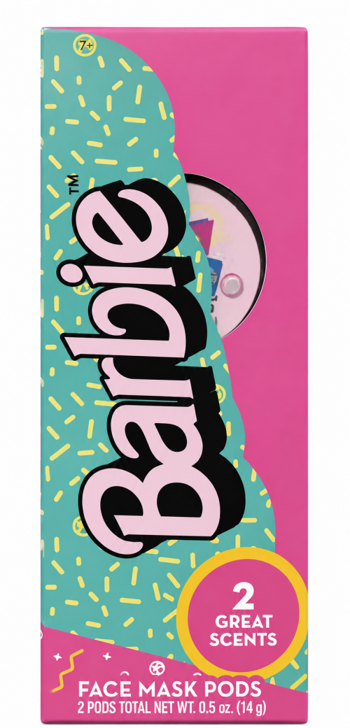 BARBIE LICENSED CHARACTER SCENTED FACE MASK PODS 2-PACK