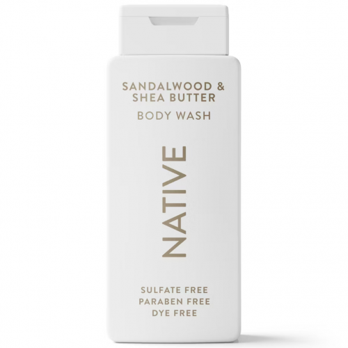 NATIVE- BODY WASH - SANDALWOOD & SHEA BUTTER 18OZ