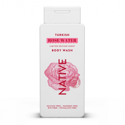 NATIVE- LIMITED EDITION BODY WASH - TURKISH ROSE WATER 18OZ
