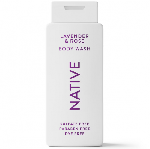 NATIVE- BODY WASH- LAVENDER & ROSE 18OZ
