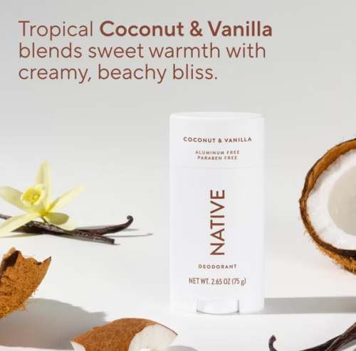 NATIVE- SOLID DEODORANT- COCONUT & VANILLA