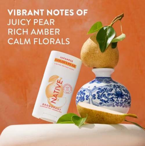 NATIVE- LIMITED EDITION ALUMINUM-FREE DEODORANT- JAPANESE GOLDEN PEAR