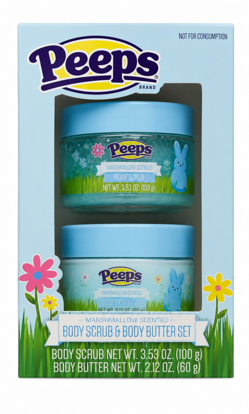 PEEPS MARSHMALLOW SCENTED BODY SCRUB & BODY BUTTER SET