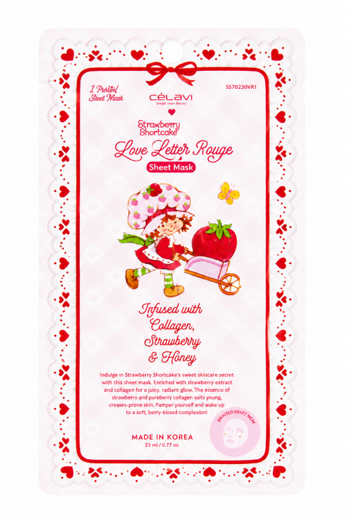 STRAWBERRY SHORTCAKE LOVE LETTER ROUGE SHEET MASK
