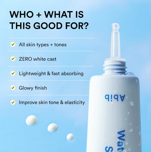 ABIB- WATERY HYALURON SUNSCREEN MOISTURE TUBE BROAD SPECTRUM SPF 30