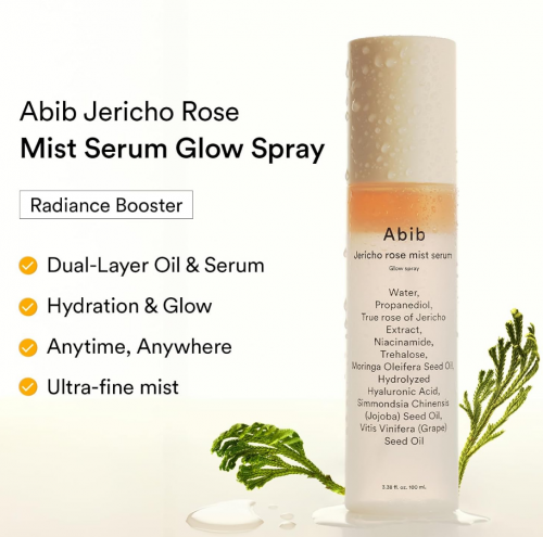 ABIB- JERICHO ROSE MIST SERUM, GLOW SPRAY