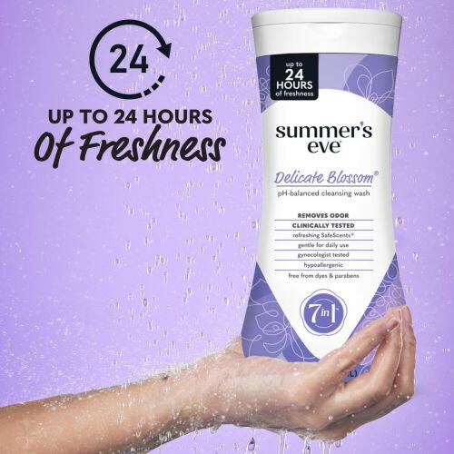 SUMMER'S EVE- DELICATE BLOSSOM FEMININE CLEANSING WASH- 444ML
