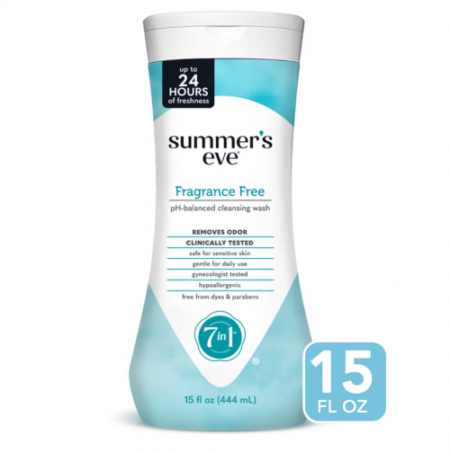 SUMMER'S EVE- FRAGRANCE FREE FEMININE CLEANSING WASH- 444ML