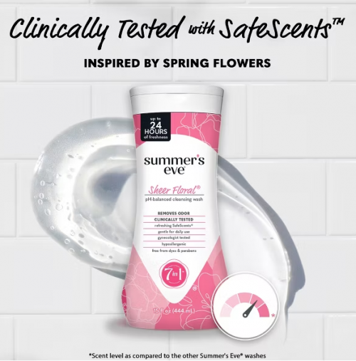 SUMMER'S EVE- SHEER FLORAL FEMININE CLEANSING WASH