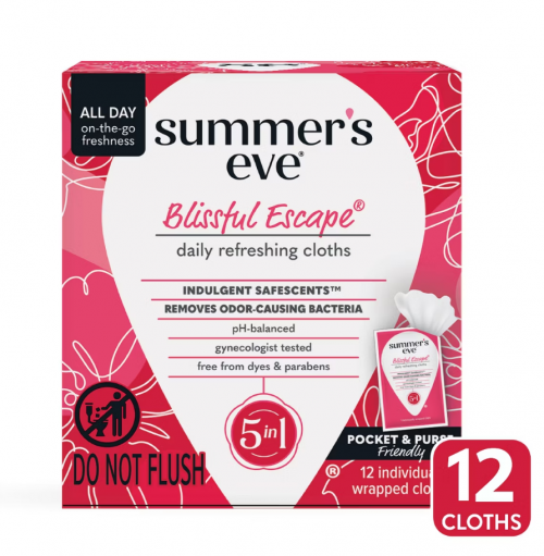 SUMMER'S EVE- FEMININE CLEANSING WIPES - BLISSFUL ESCAPE - 12CT