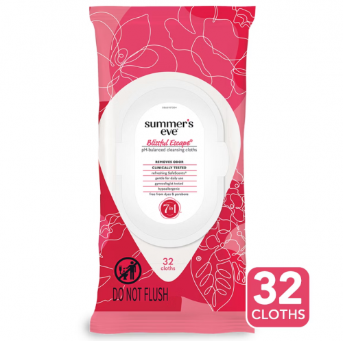 SUMMER'S EVE-FEMININE CLEANSING WIPES - BLISSFUL ESCAPE - 32CT