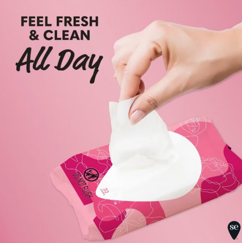 SUMMER'S EVE-  SHEER FLORAL SENSITIVE SKIN FEMININE WIPES - 32CT