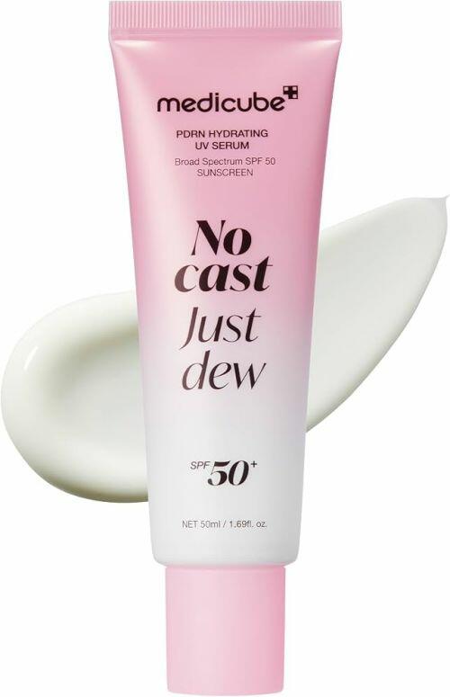 MEDICUBE- NO CAST JUST DEW PDRN HYDRATING UV SUN SERUM | SPF 50+