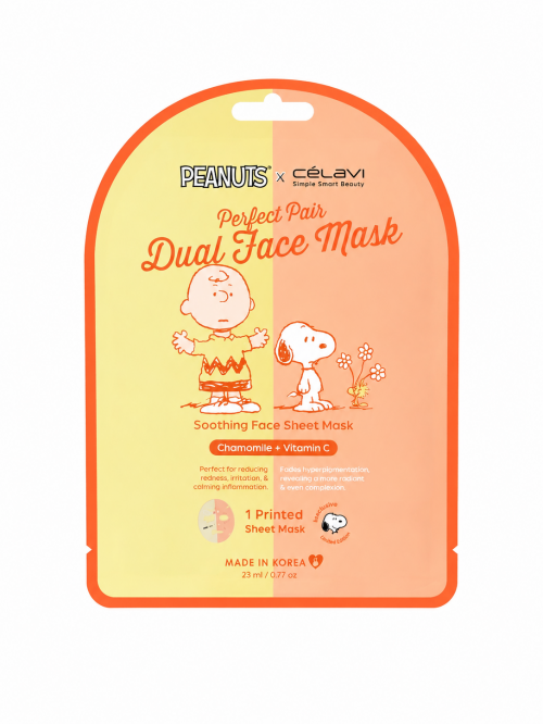PEANUTS X C�LAVI PERFECT PAIR DUAL FACE MASK ? CHAMOMILE + VITAMIN C