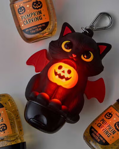 BATH & BODY WORKS- LIGHT-UP SPOOKY KITTY POCKETBAC HOLDER