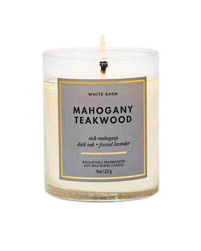 BATH & BODY WORKS - MAHOGANY TEAKWOOD CANDLE 227G