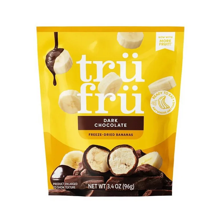 TRU FRU- FREEZE-DRIED BANANA IN DARK CHOCOLATE - 100G