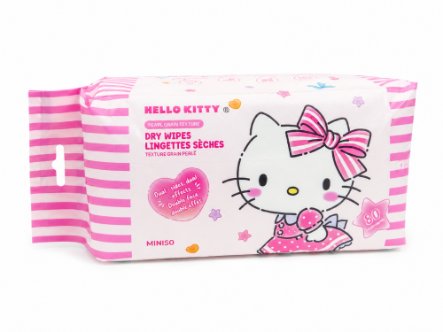 HELLO KITTY PEARL GRAIN TEXTURE DRY WIPES ? 80 COUNT