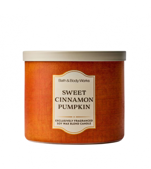 BATH & BODY WORKS-SWEET CINNAMON PUMPKIN CANDLE 411G