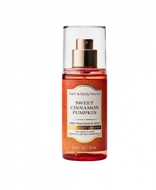 BATH & BODY WORKS-SWEET CINNAMON PUMPKIN TRAVEL SIZE FINE FRAGRANCE MIST