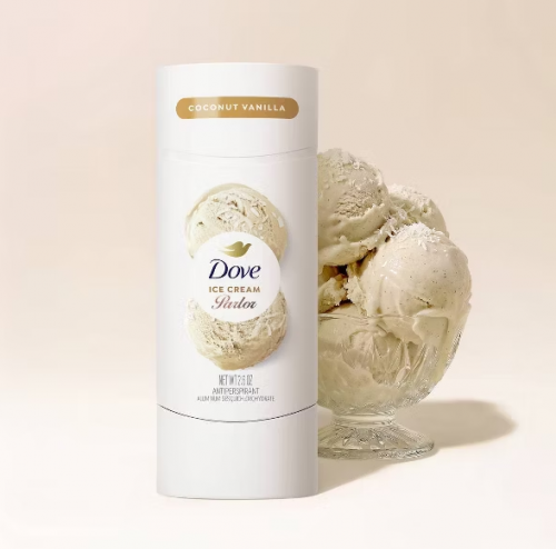 DOVE BEAUTY- ICE CREAM PARLOR ANTIPERSPIRANT & DEODORANT STICK - COCONUT VANILLA